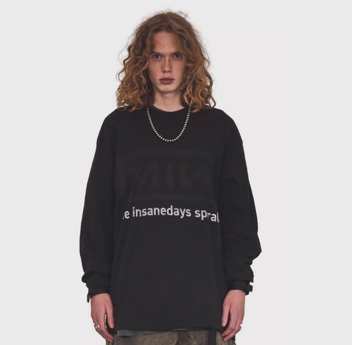마이너스(MINUS) [MINUS] Bootleg Long Sleeve(BALLADE)10YEARS BLACK