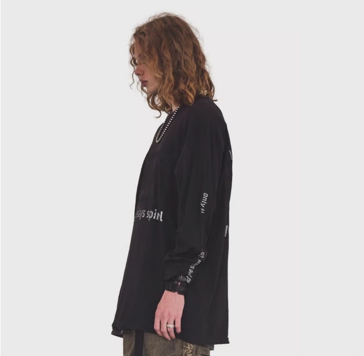마이너스(MINUS) [MINUS] Bootleg Long Sleeve(BALLADE)10YEARS BLACK
