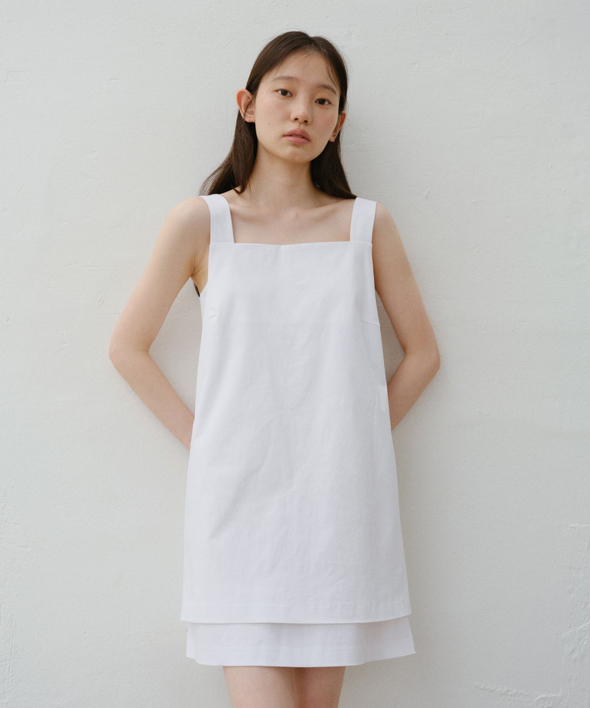 유라고(URAGO) Dual sleeveless midi dress
