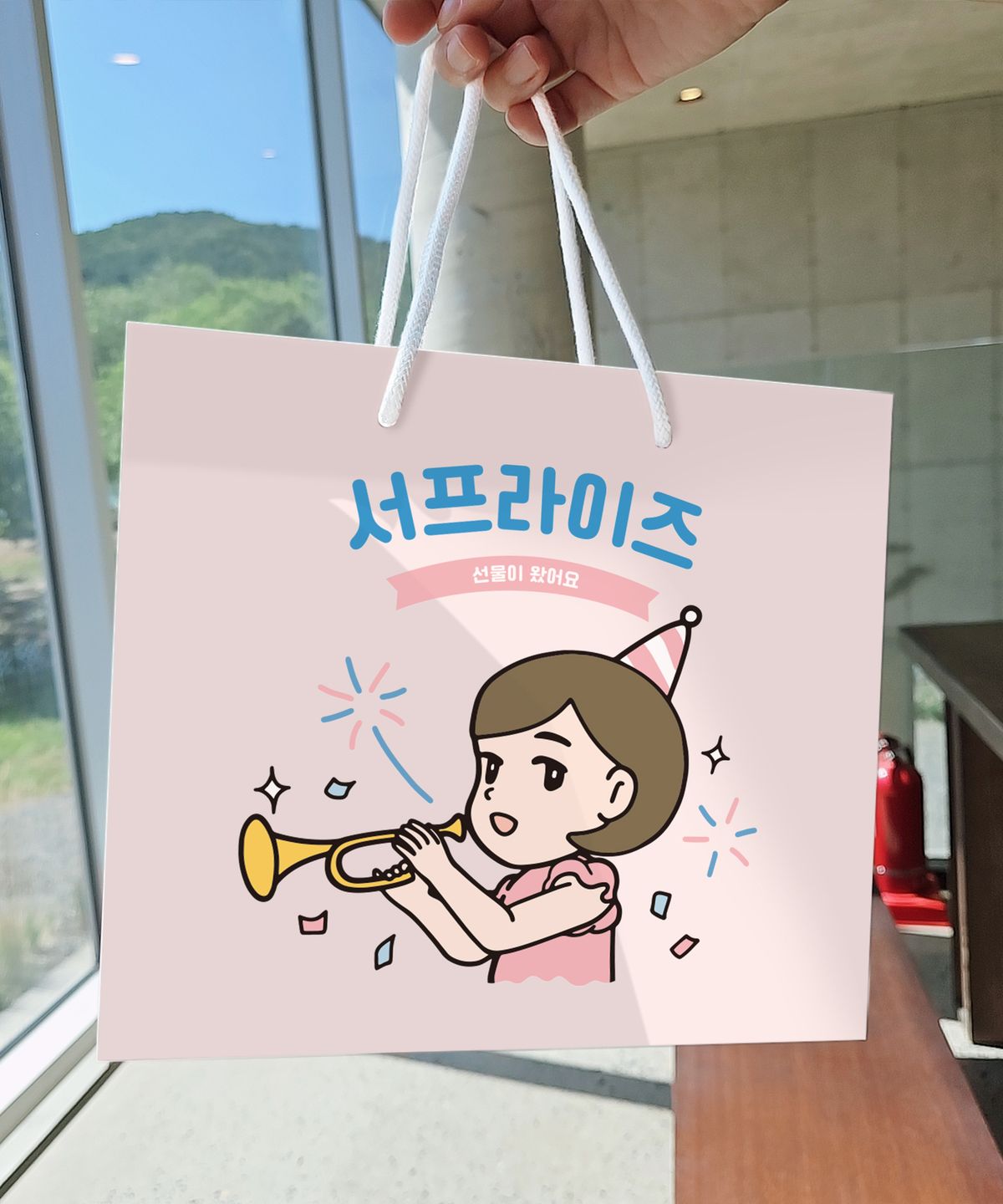달퐁이네 문방구(DALPHONG) 선물에 진심, 쇼핑백 4개 세트