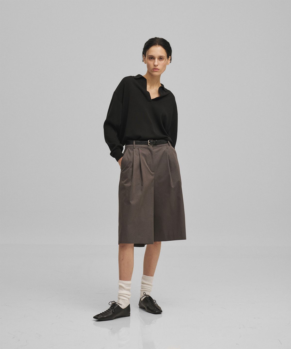 어나더오피스 우먼(ANOTHER OFFICE WOMEN) w. AOW Plump Leather Belt (Black)