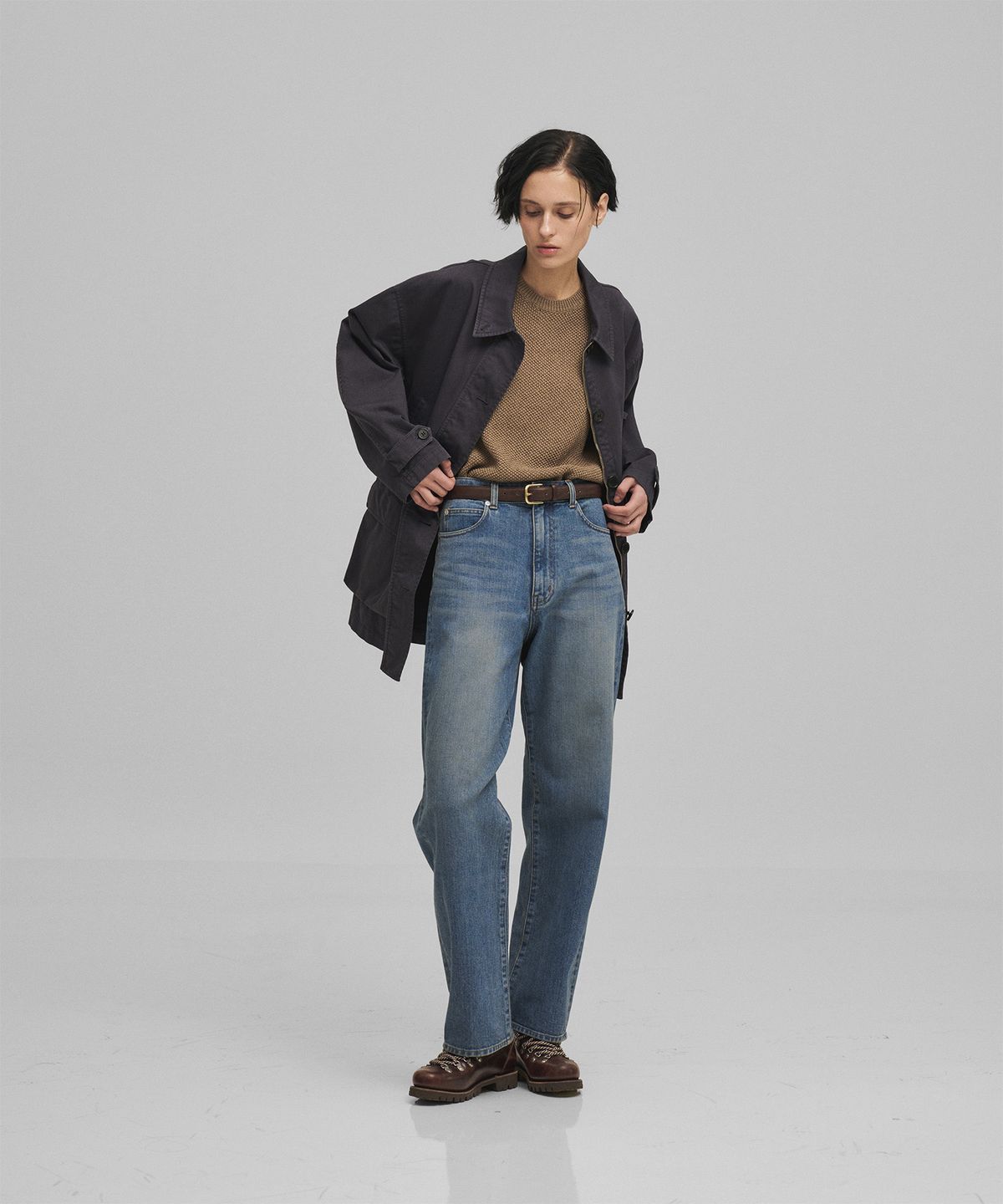 어나더오피스 우먼(ANOTHER OFFICE WOMEN) w. AOW Plump Leather Belt (Wenge)