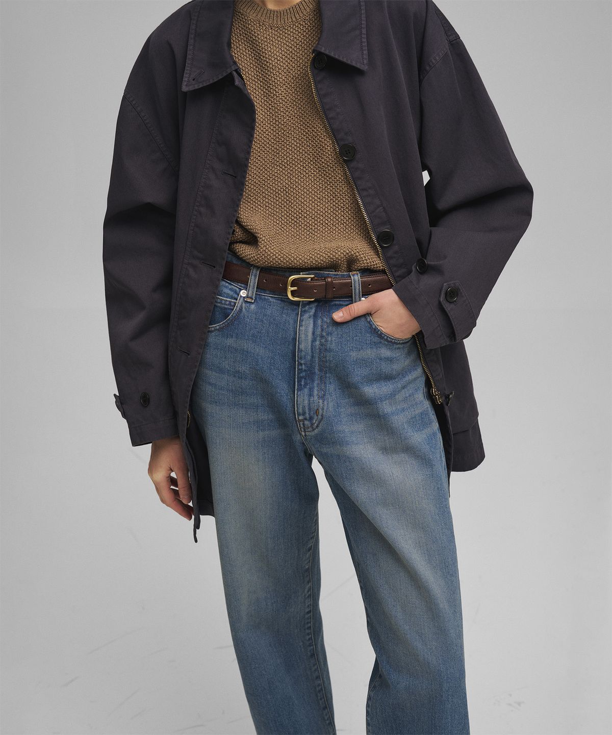 어나더오피스 우먼(ANOTHER OFFICE WOMEN) w. AOW Plump Leather Belt (Wenge)