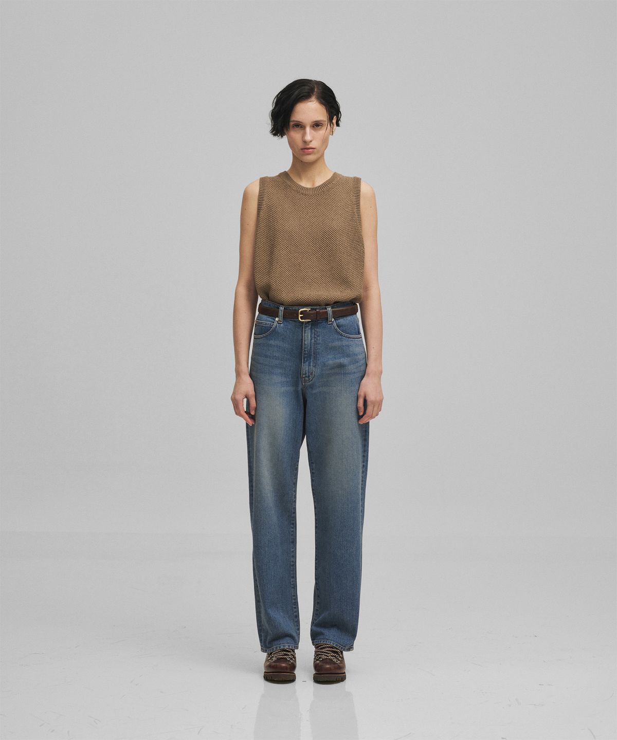 어나더오피스 우먼(ANOTHER OFFICE WOMEN) w. AOW Plump Leather Belt (Wenge)