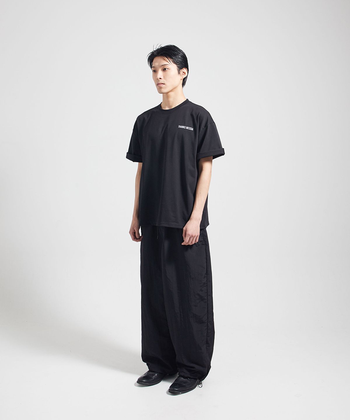 땡스메시아(THANKS MESSIA) ORIGINAL LOGO TSHIRT-BLACK