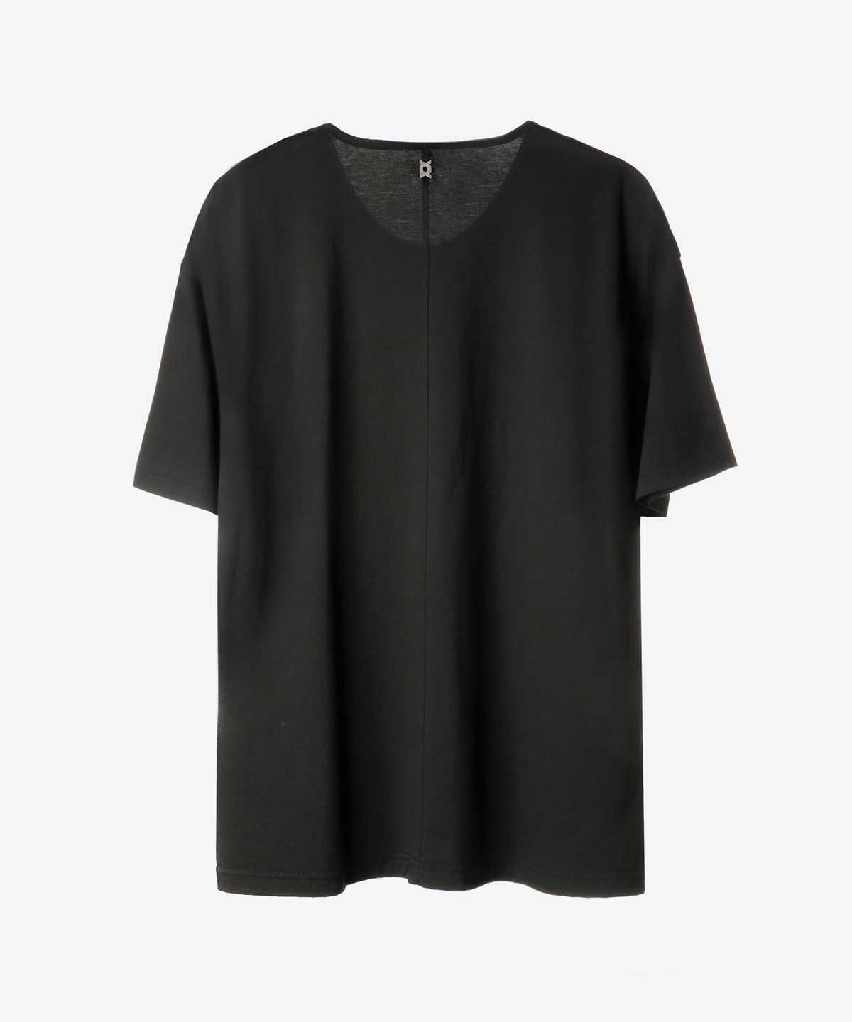 언티지(UNTAGE) 텐셀 로고 오버사이즈 티셔츠[Black(UNISEX)]_UTT-ST34