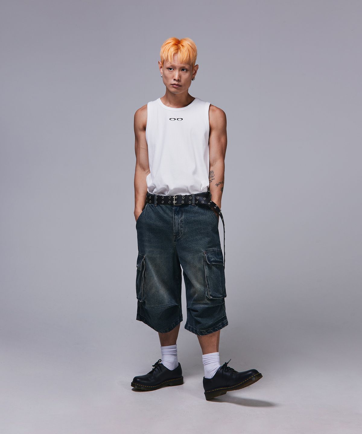 스켈리웩(SCALLYWAG) 롱 더블 아일렛 벨트[블랙]