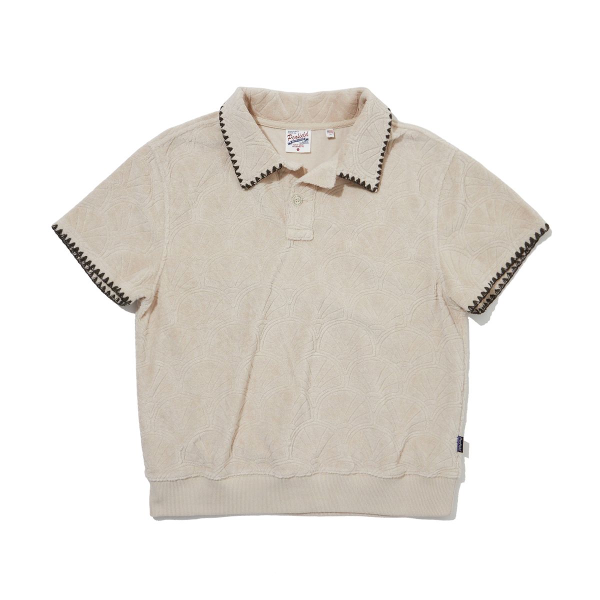 펜필드(PENFIELD) 리조트 쉘 패턴테리 하프 풀오버 베이지_FR2KT202