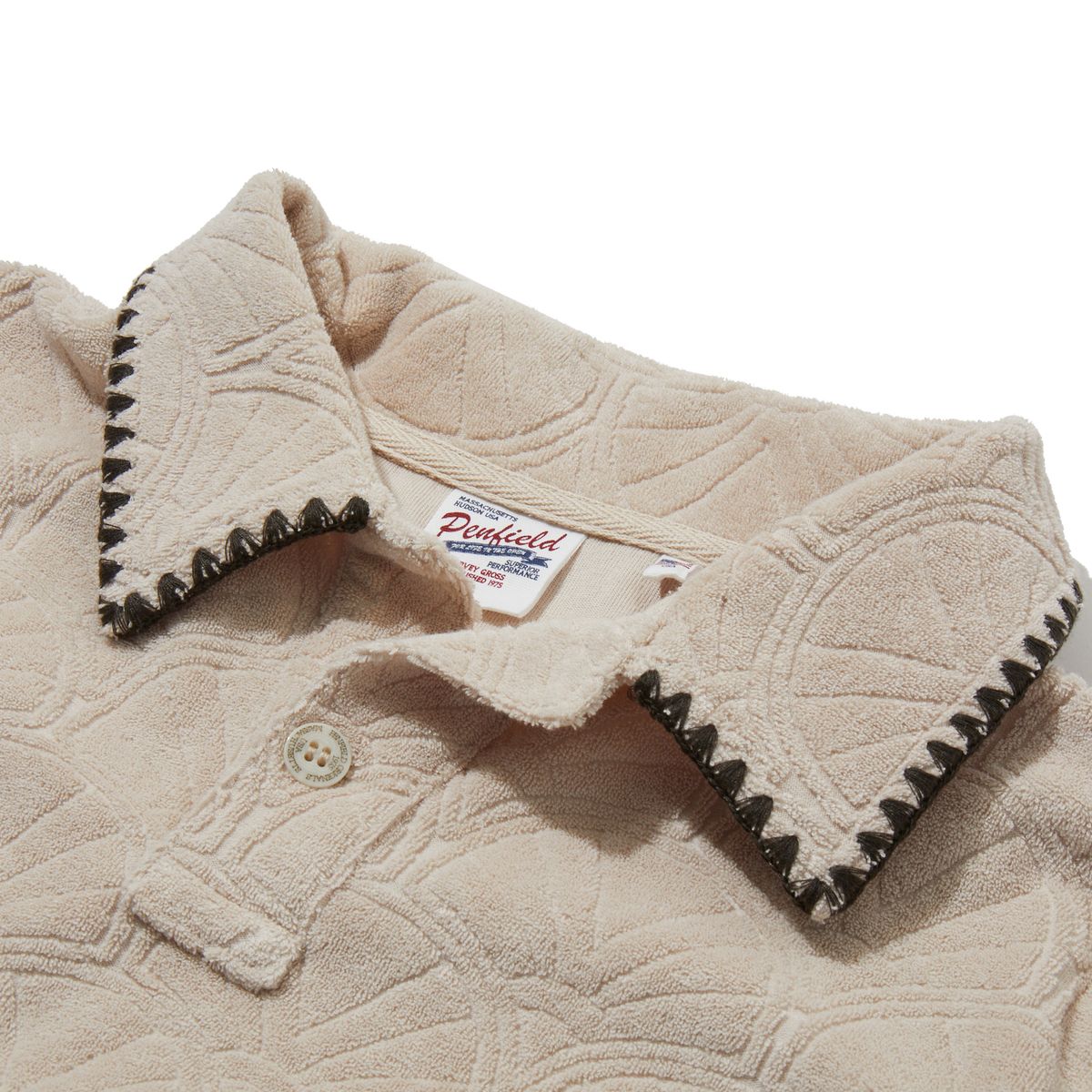펜필드(PENFIELD) 리조트 쉘 패턴테리 하프 풀오버 베이지_FR2KT202