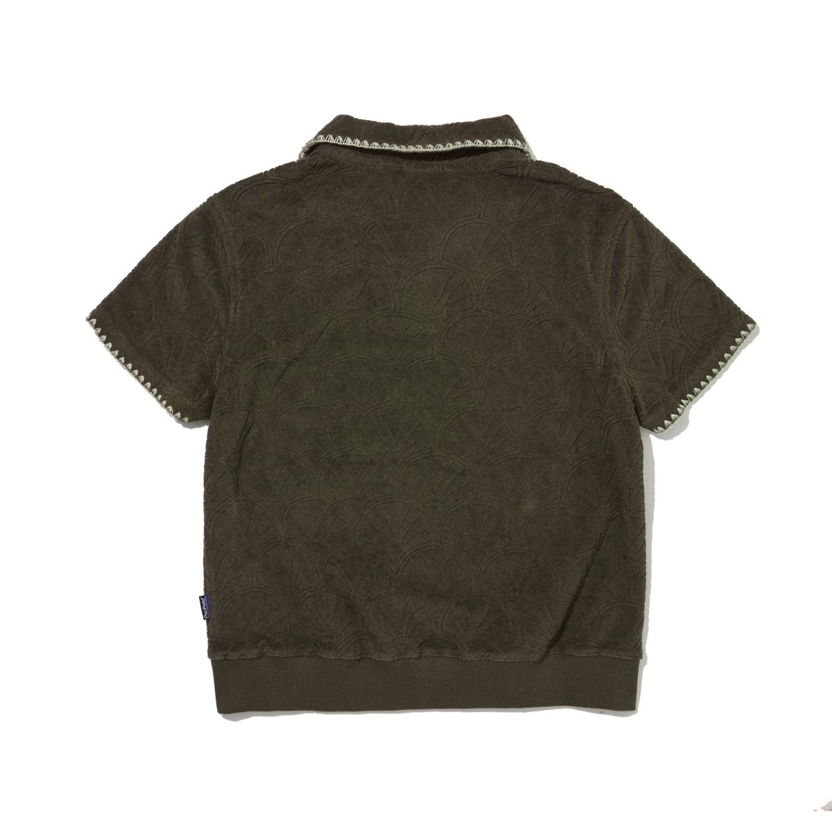 펜필드(PENFIELD) 리조트 쉘 패턴테리 하프 풀오버 올리브_FR2KT203