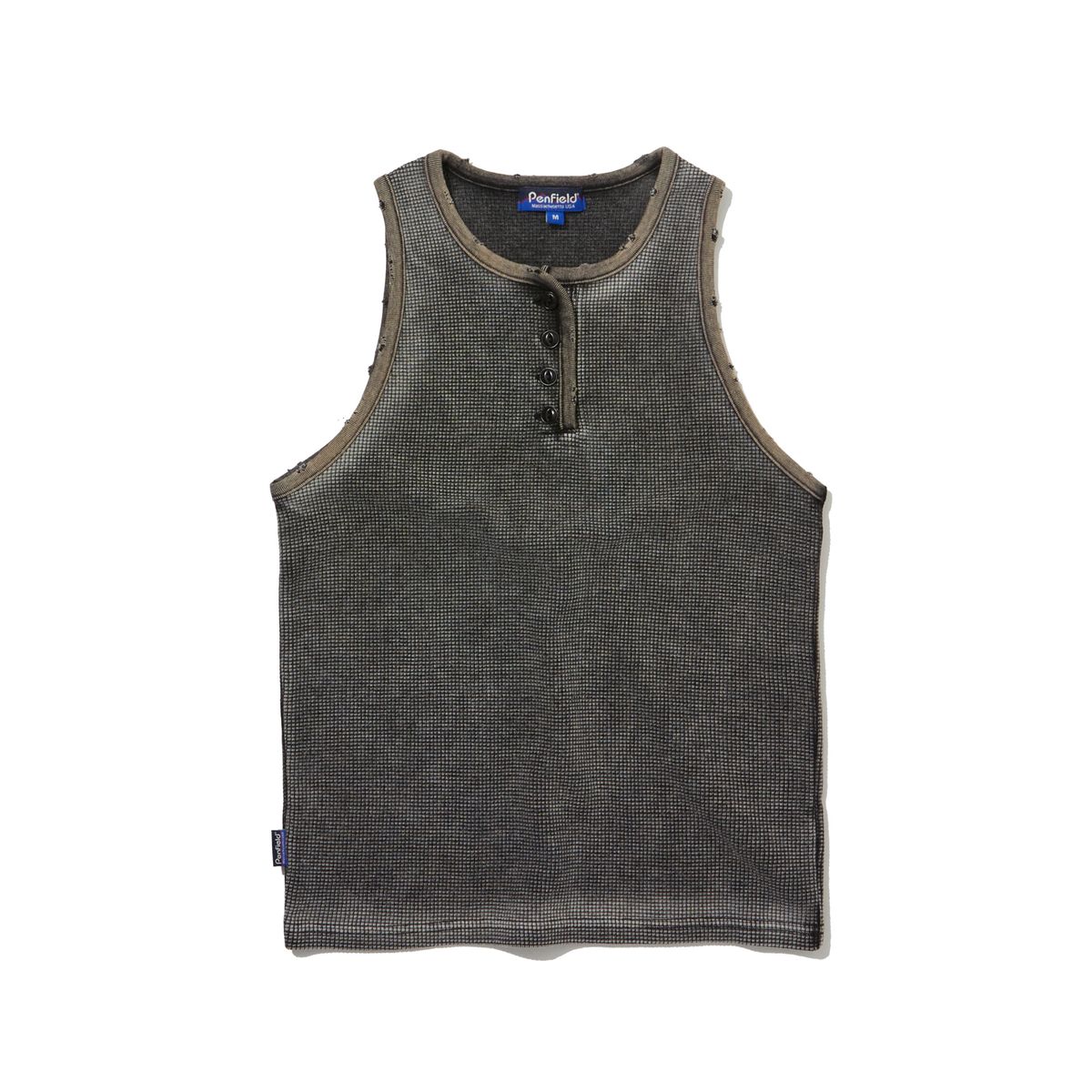 펜필드(PENFIELD) 우먼즈 디스트로이드 헨리넥 슬리브리스 블랙_FR2KV30F