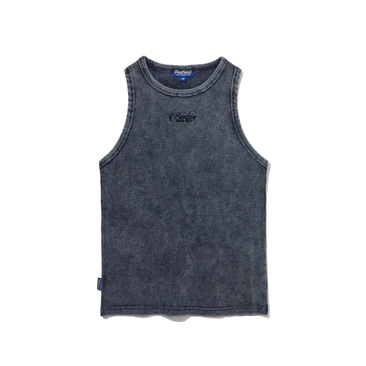 펜필드(PENFIELD) 우먼즈 보스톤 심볼 자수 로고 인디고 다잉 슬리브리스 인디고_FR2KV32F