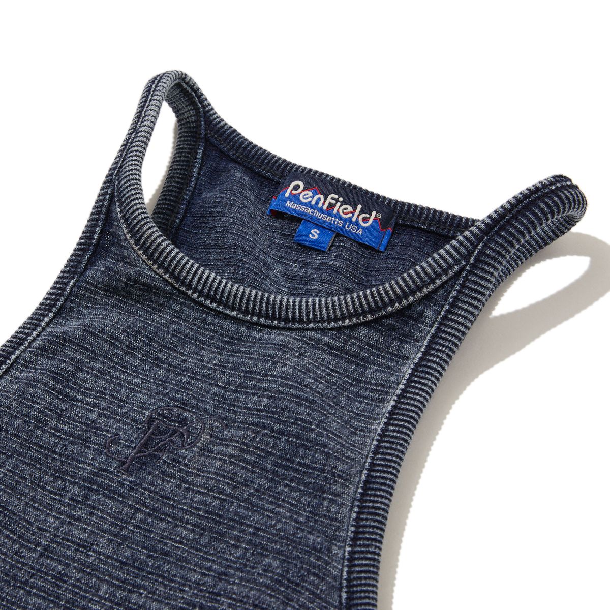 펜필드(PENFIELD) 우먼즈 인디고 다잉 슬리브리스 홀터넥 원피스 인디고_FR2KS40F