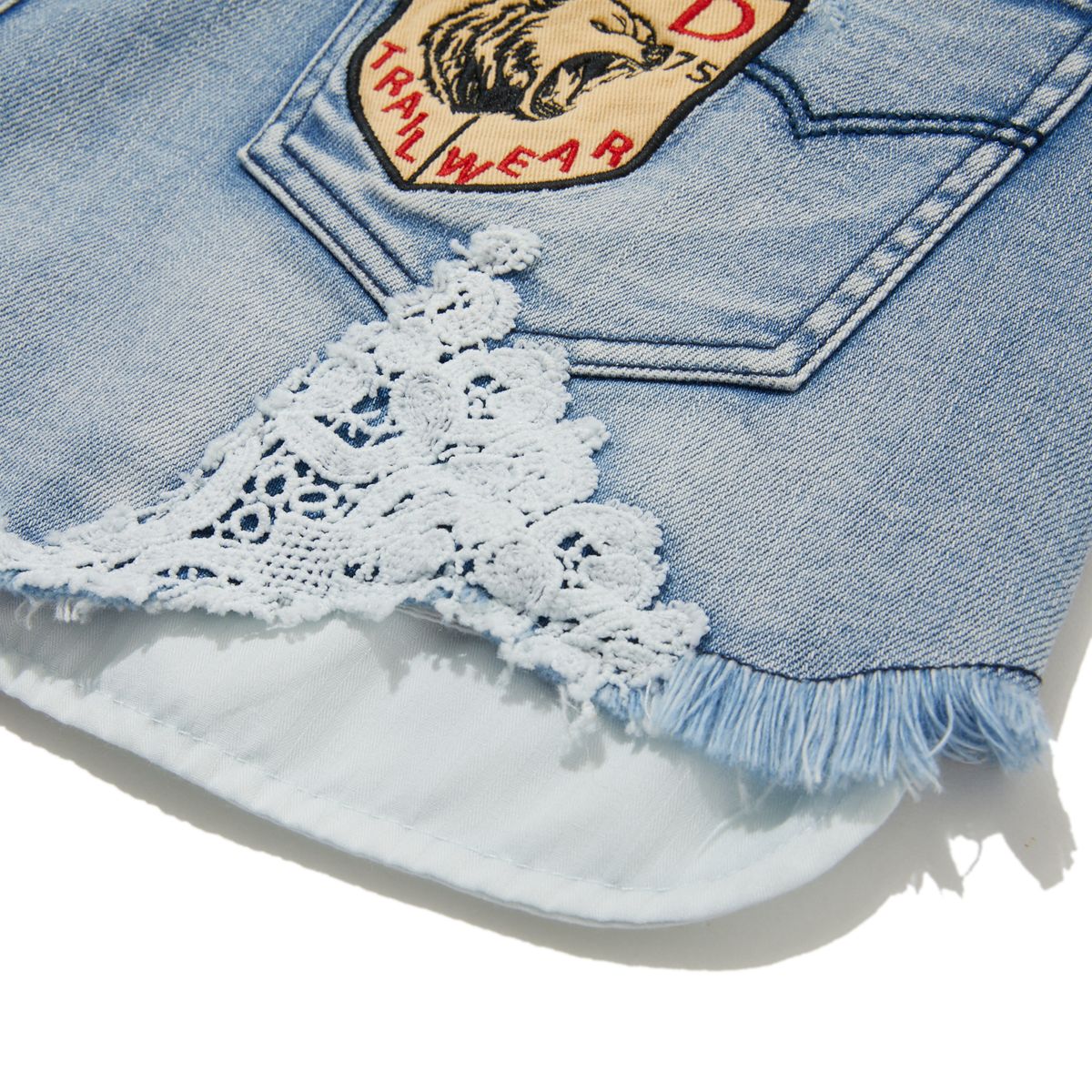펜필드(PENFIELD) 히치 하이커 데님 쇼츠 스카이블루_FR2WP58F