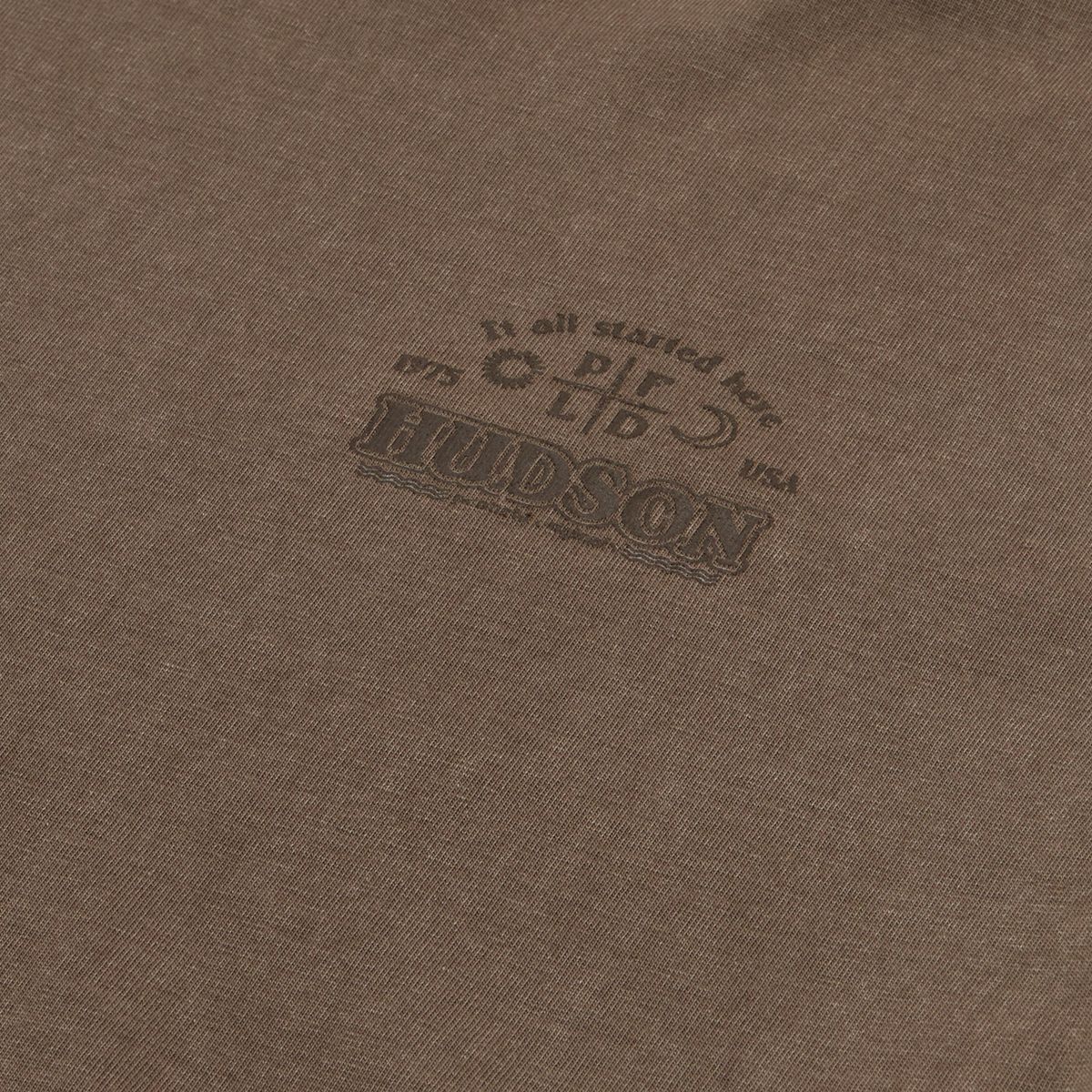 펜필드(PENFIELD) 빈티지 워시드 포켓 반팔 티셔츠 브라운_FR2KT72U