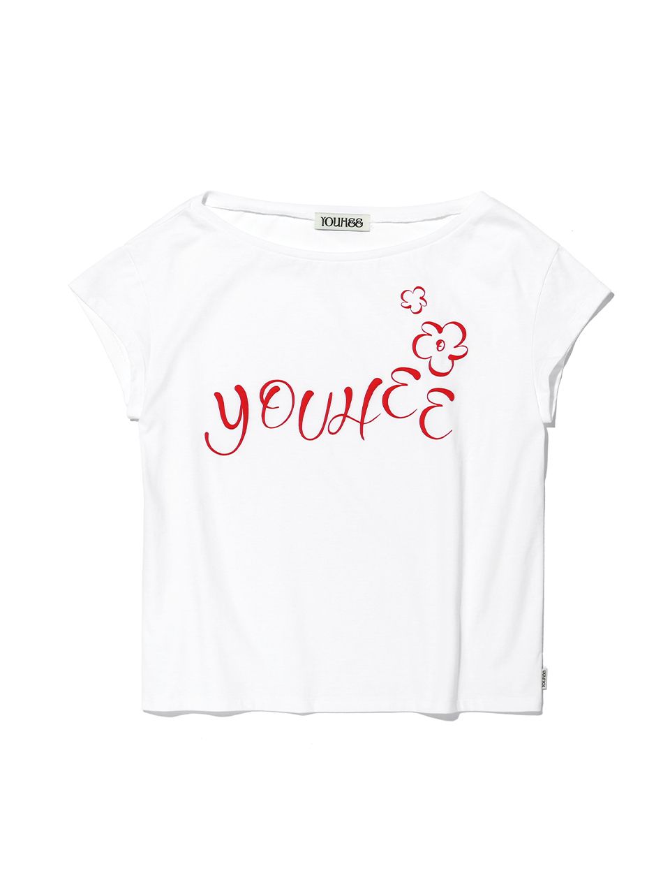 MUSINSA公式 | YOUHEE OFF-SHOULDER T-SHIRTS WHITE