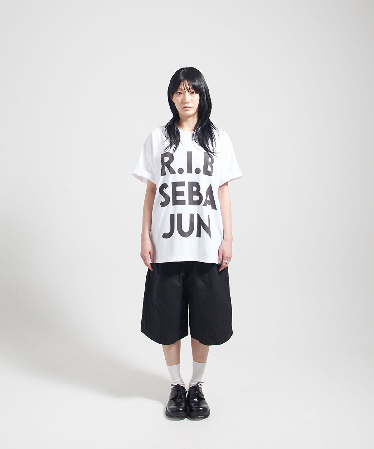 땡스메시아(THANKS MESSIA) RIB SEBAJUN TSHIRT-WHITE