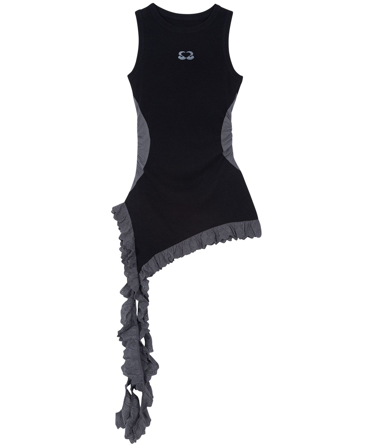 미스룰즈(MISSLULZ) Lace Tail Sleeveless Black Charcoal