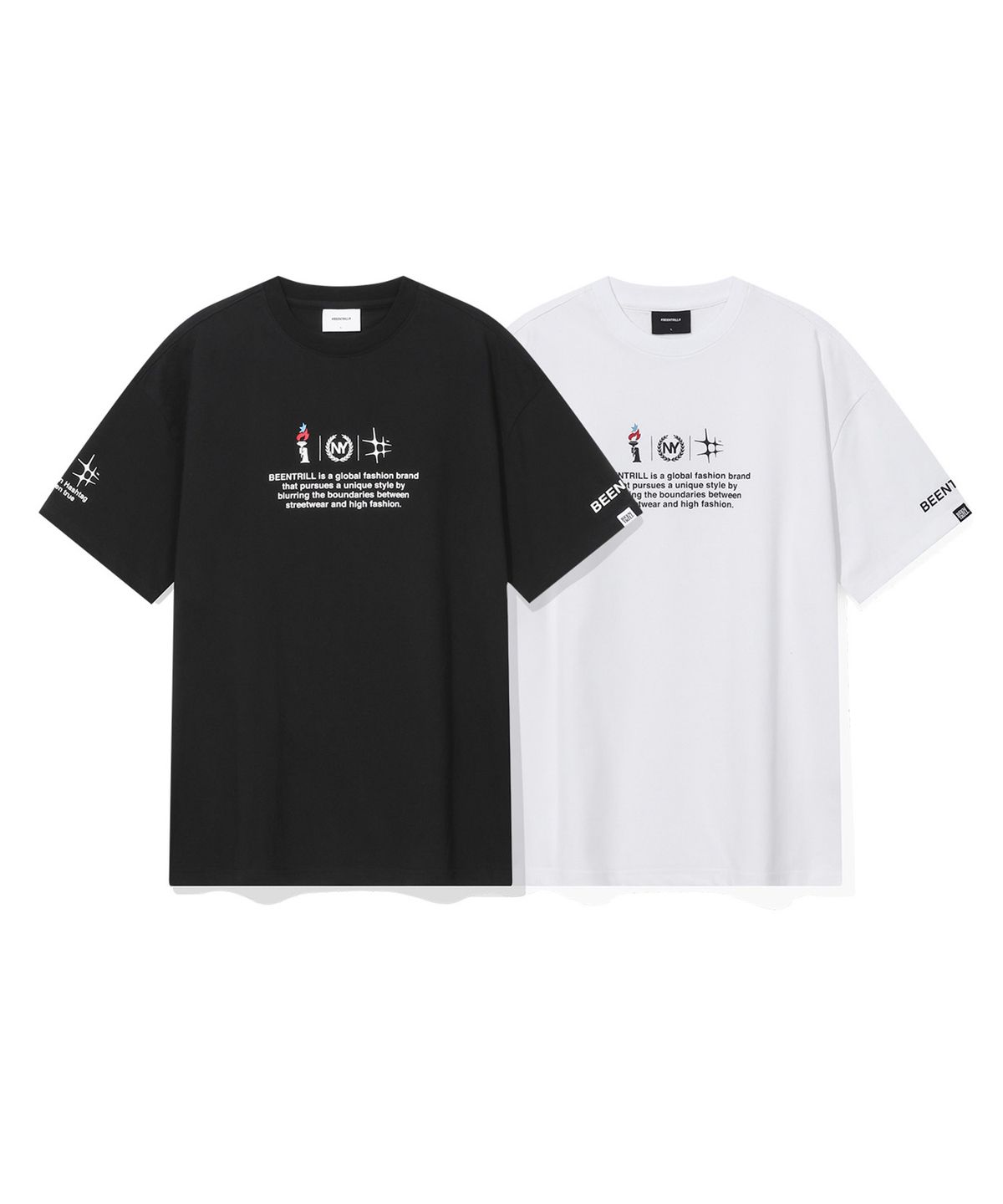 빈트릴(BEENTRILL) BNY 토치 릴레이 티셔츠(화이트)