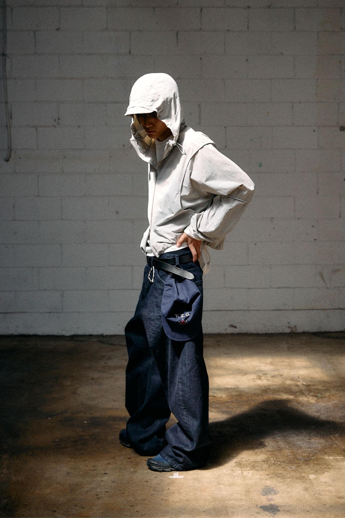 해칭룸(HATCHINGROOM) Wide Curve Jeans Washed Indigo