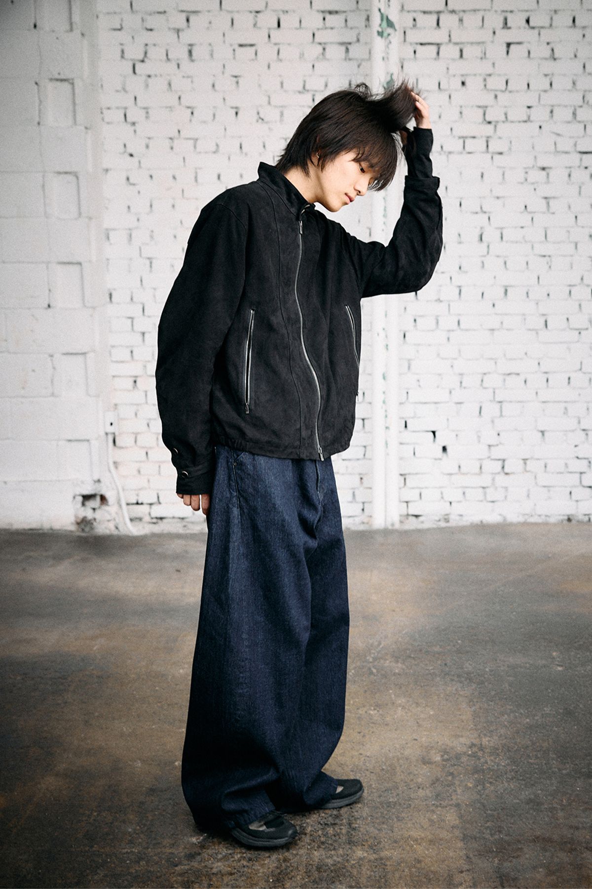 해칭룸(HATCHINGROOM) Wide Curve Jeans Washed Indigo