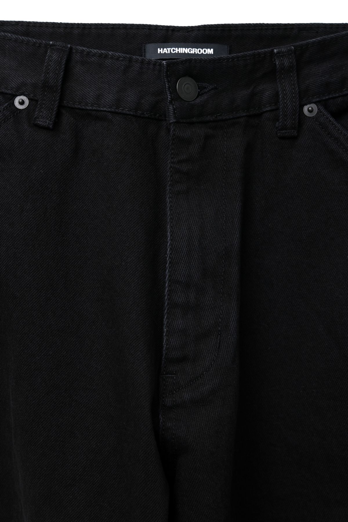 해칭룸(HATCHINGROOM) Wide Curve Jeans Jet Black