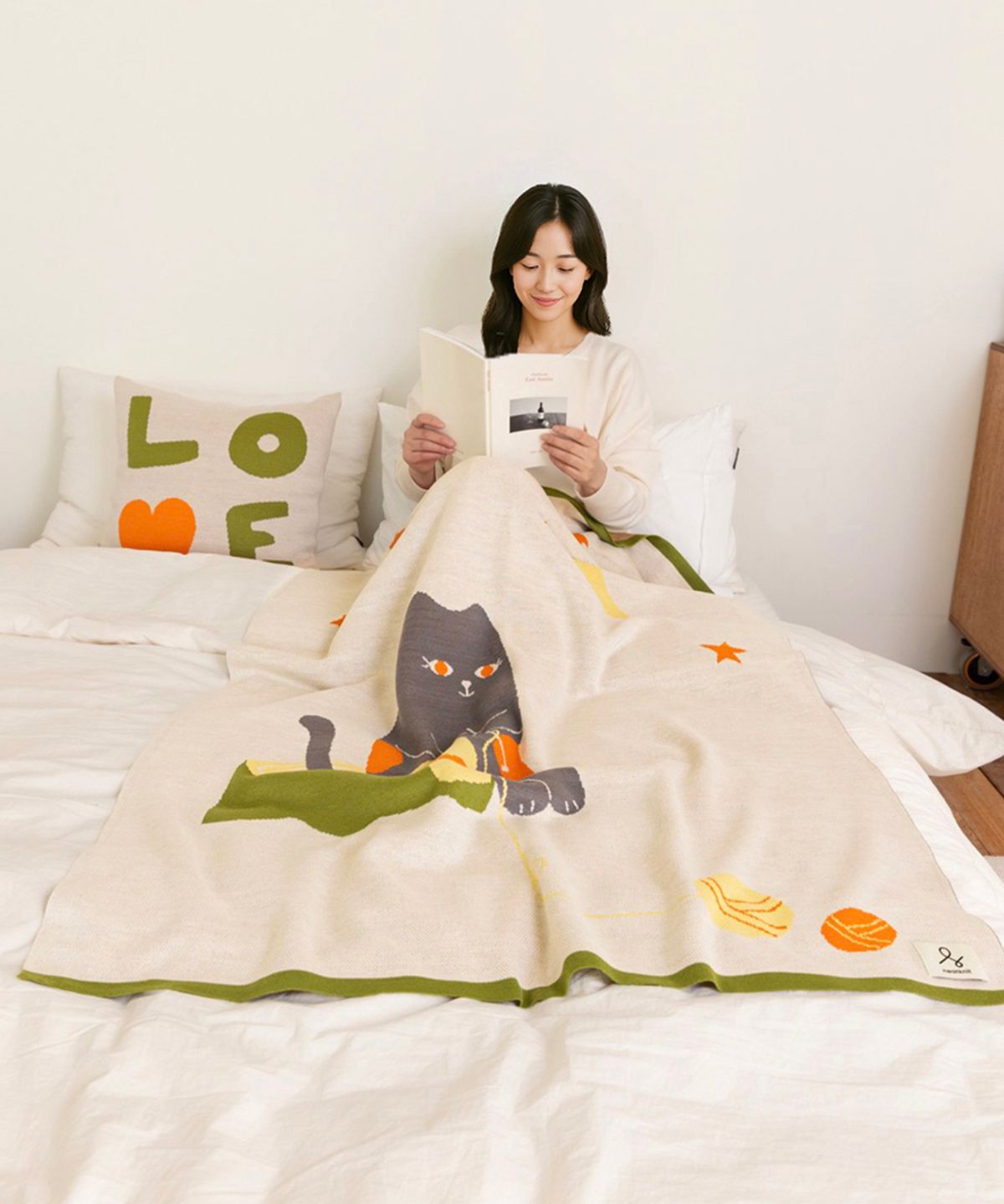 닛닛(NEATKNIT) 고양이 야니 드림 프리미엄 니트블랭킷
