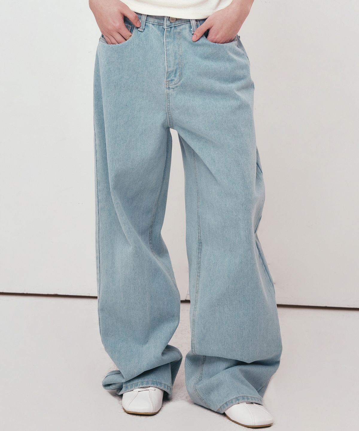 닉앤니콜(NICK&NICOLE) NICOLE ROSE POCKET DENIM PANTS_LIGHT BLUE