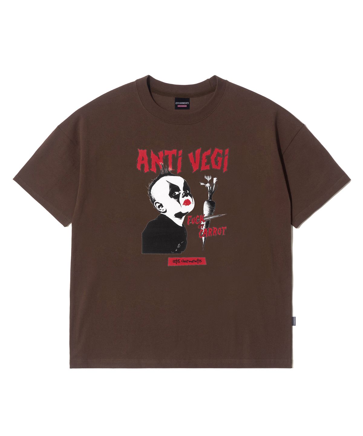 큐티에잇 가먼츠(QT8 GARMENTS) OC Anti-Vegi W Tee (Brown)