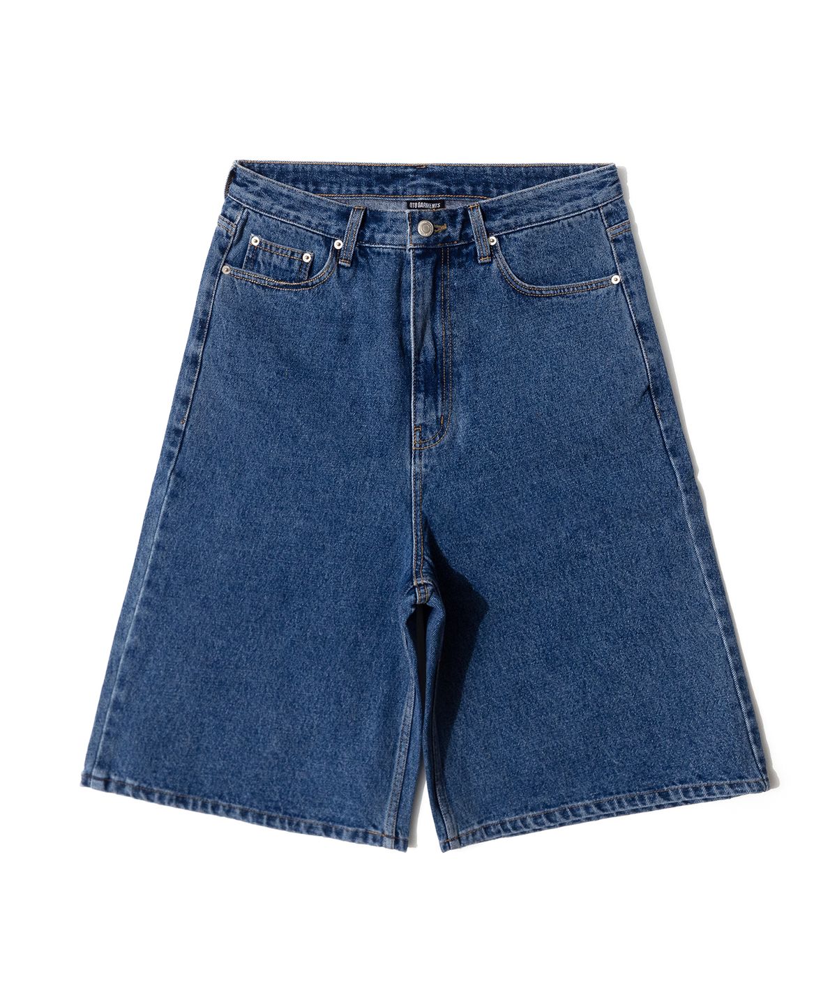큐티에잇 가먼츠(QT8 GARMENTS) LB Denim Wide Bermuda Shorts (Deep Blue)