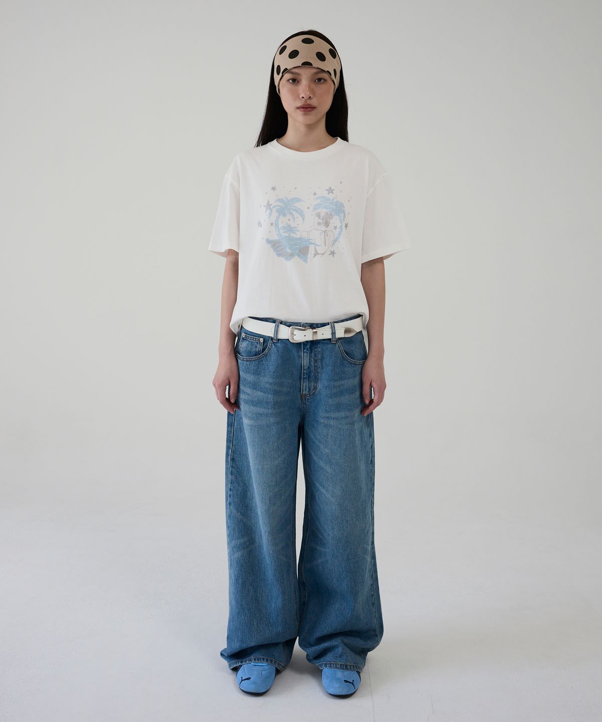 아옵트(AOPT) DREAMY ISLAND T-SHIRT - SKY