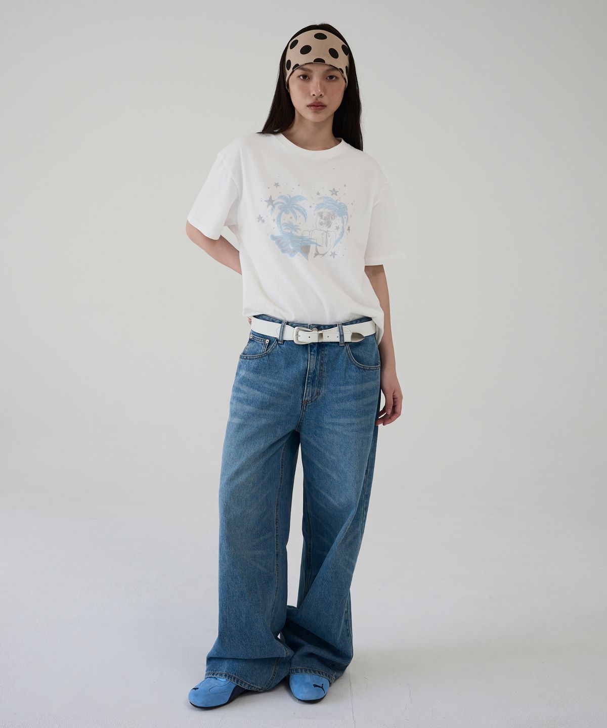 아옵트(AOPT) DREAMY ISLAND T-SHIRT - SKY