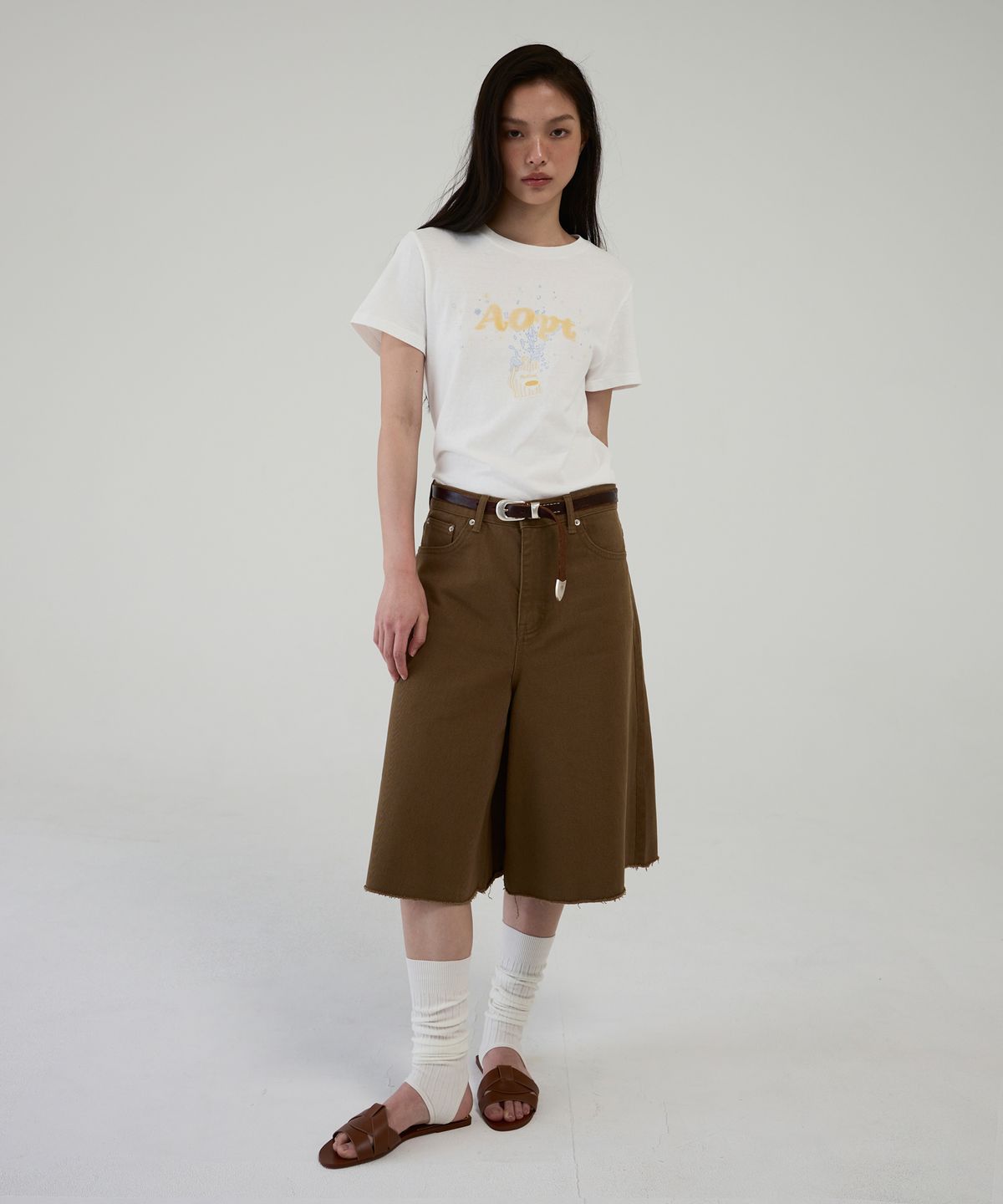 아옵트(AOPT) BUBBLY FIZZ UP T-SHIRT - YELLOW