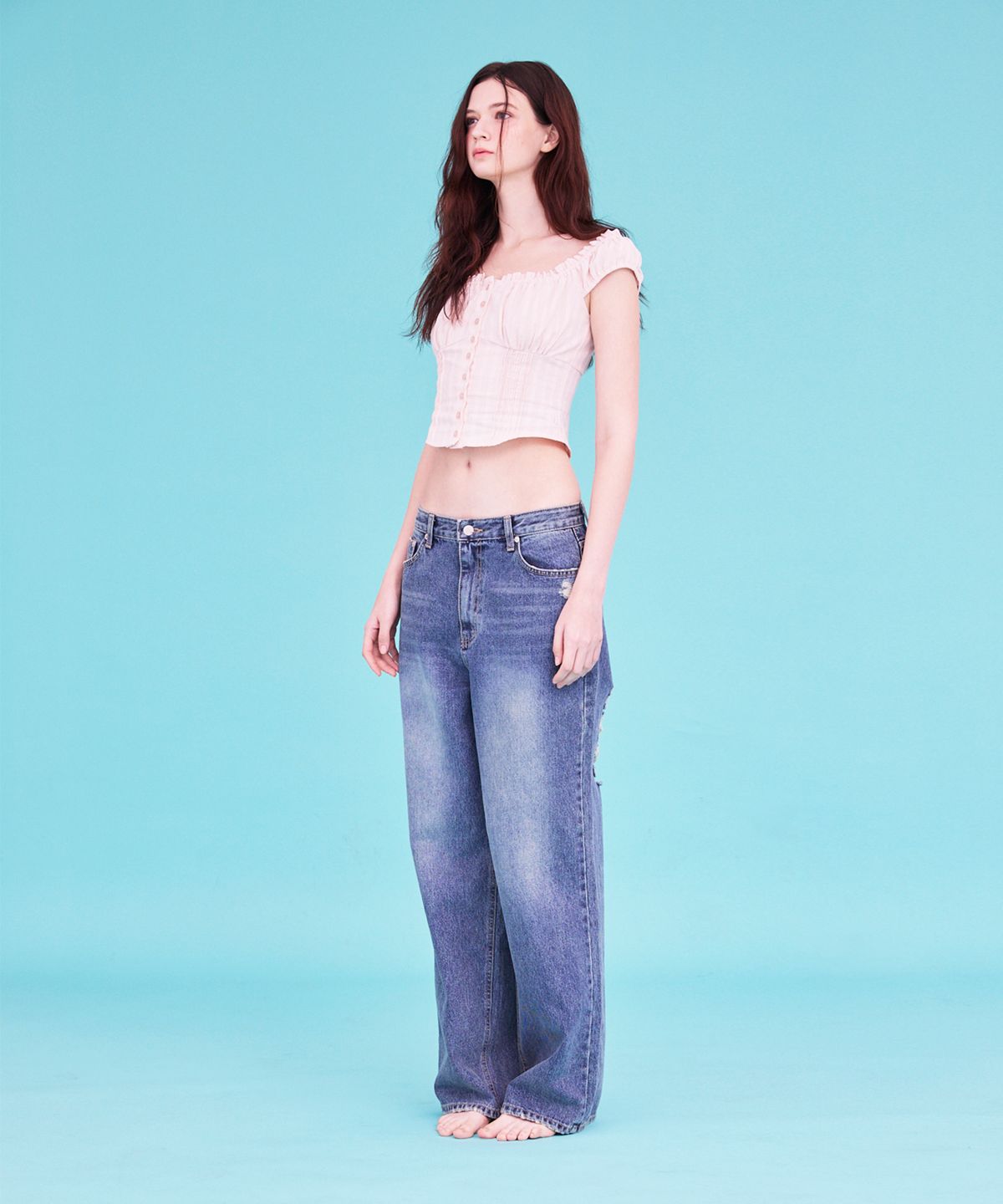 에이알유(A.R.U) WIDE WASHING DENIM