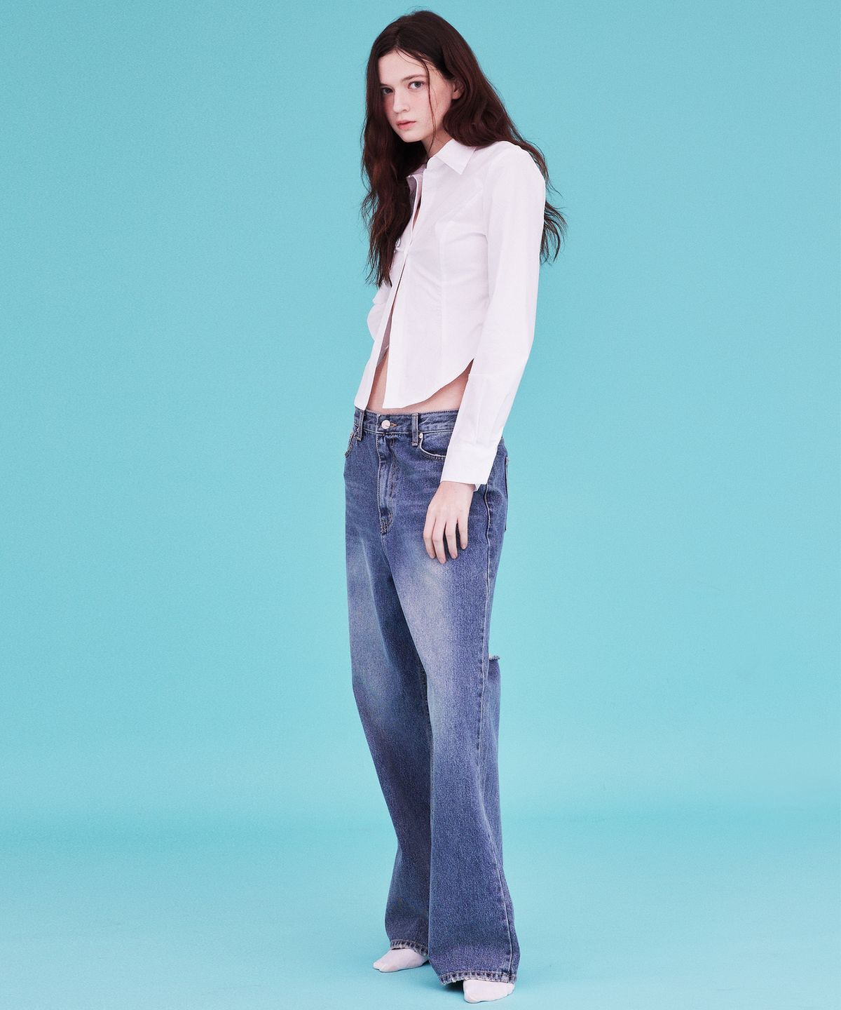 에이알유(A.R.U) WIDE WASHING DENIM