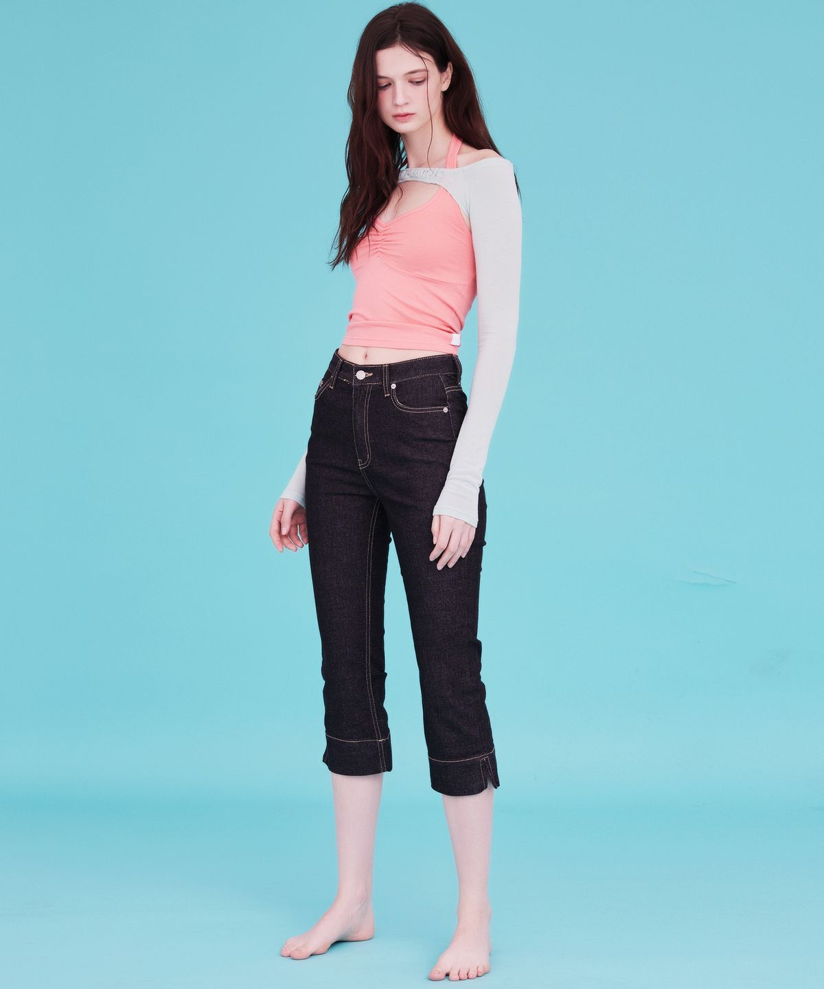 에이알유(A.R.U) SHIRRING BOLERO