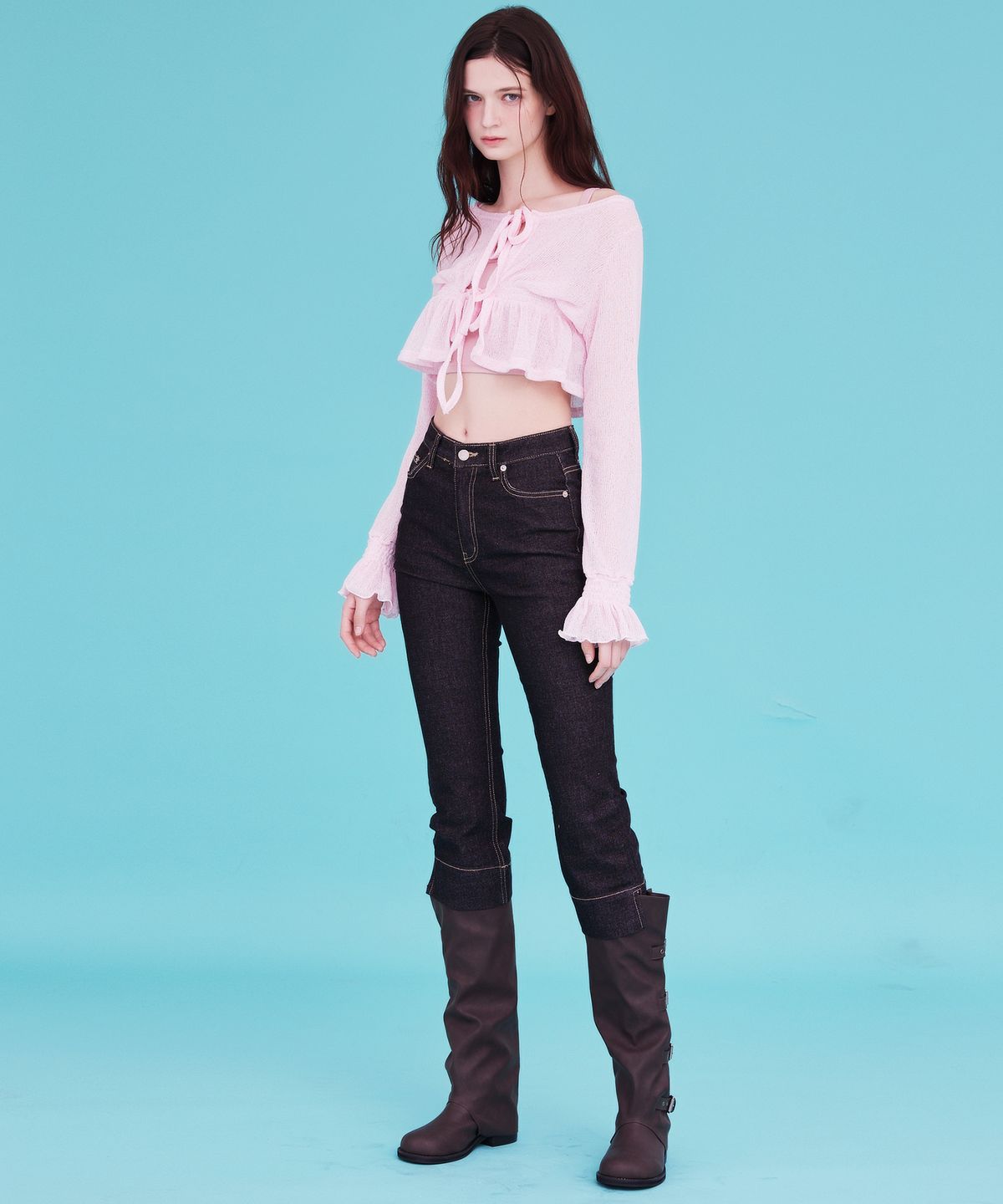 에이알유(A.R.U) LILY SMOCK CARDIGAN