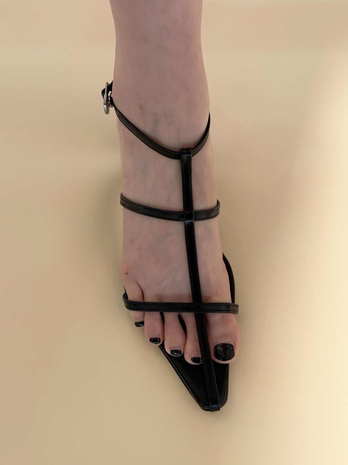 블랑토(BLANC TOE) 스트랩샌들 CROSS STRAP SANDALS40 [S87-BLACK]