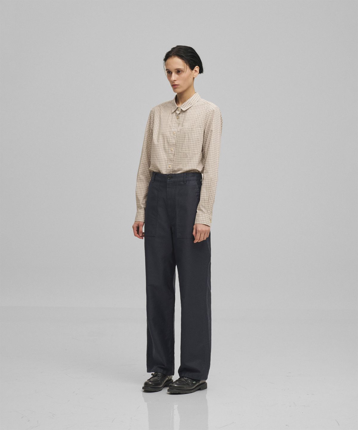 어나더오피스 우먼(ANOTHER OFFICE WOMEN) w. Backsateen Baker Pants (Dark Navy)