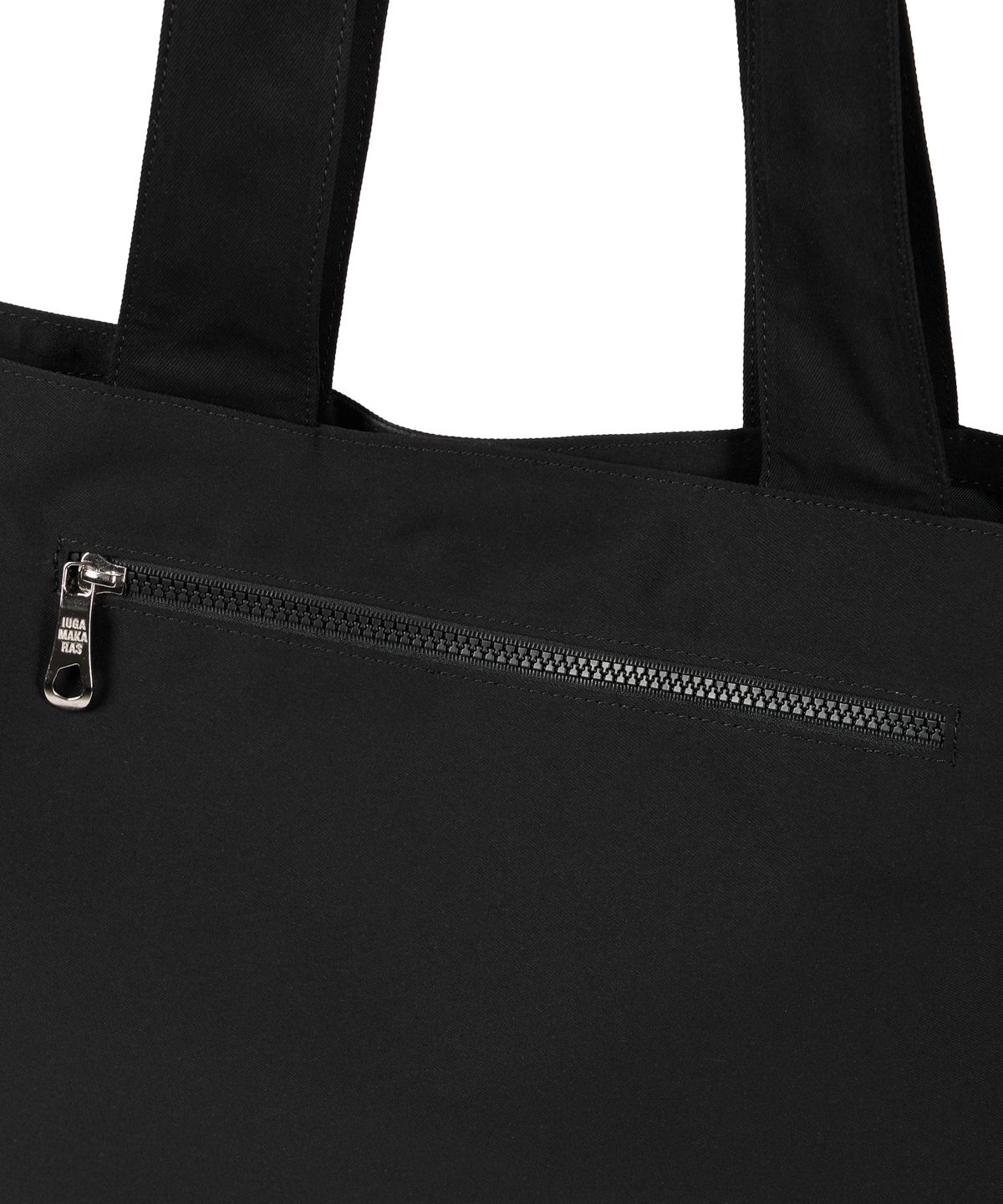 이우가마카라스(IUGAMAKARAS) Frilled Shopper Bag (Black)