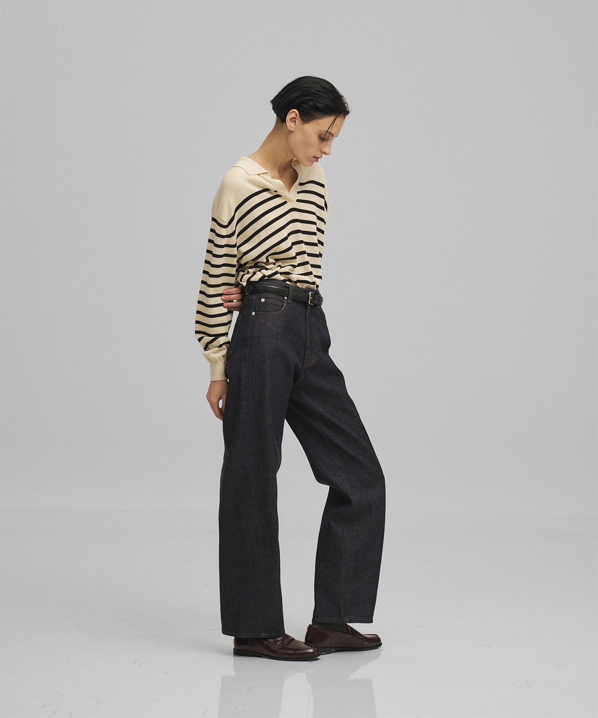 어나더오피스 우먼(ANOTHER OFFICE WOMEN) w. Heritage Kuroki Denim Pants (Indigo)
