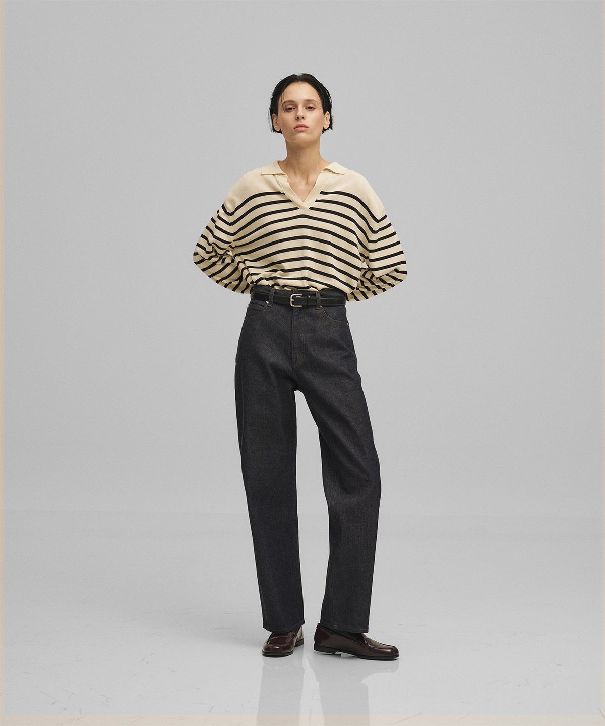 어나더오피스 우먼(ANOTHER OFFICE WOMEN) w. Heritage Kuroki Denim Pants (Indigo)