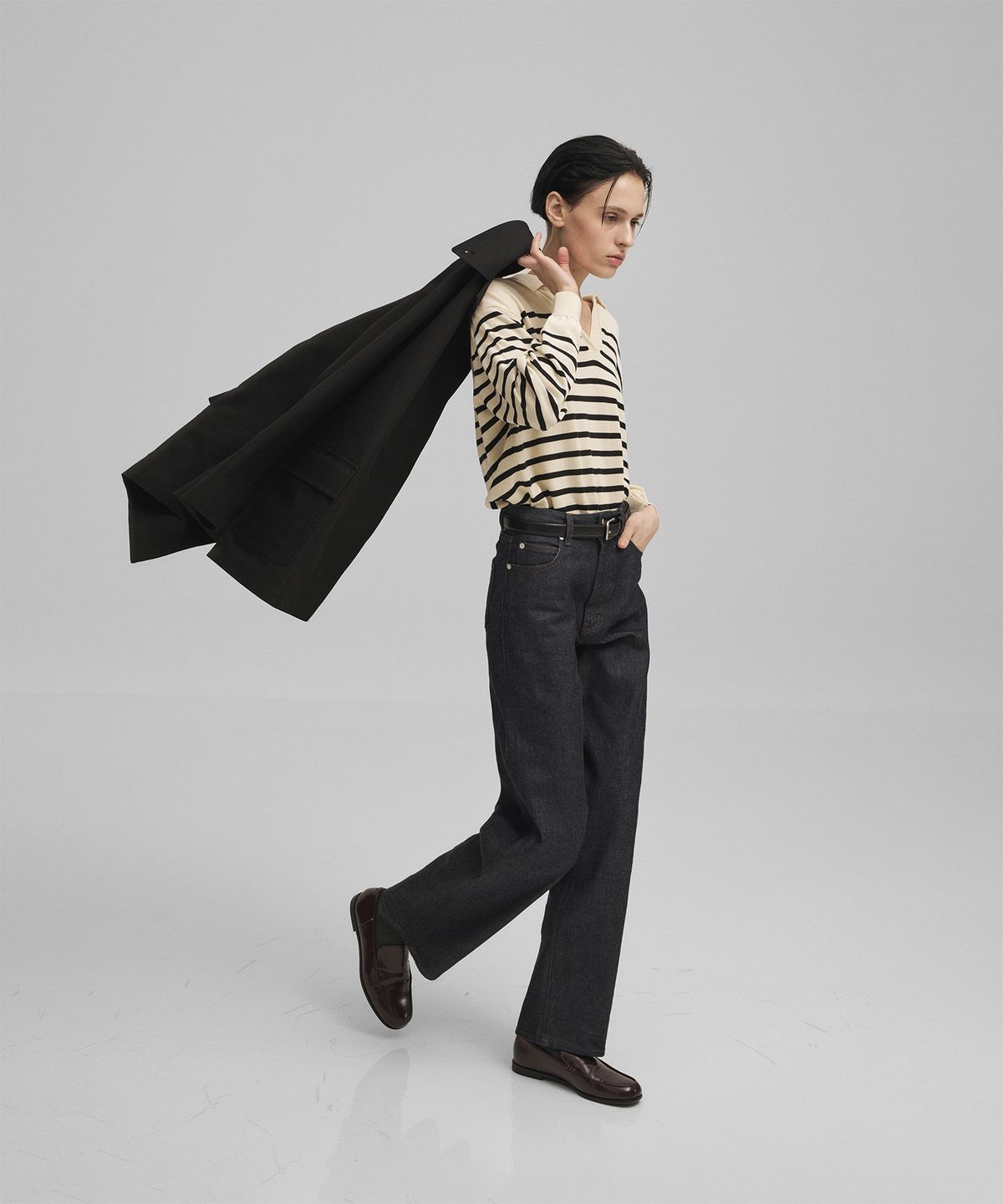 어나더오피스 우먼(ANOTHER OFFICE WOMEN) w. Heritage Kuroki Denim Pants (Indigo)