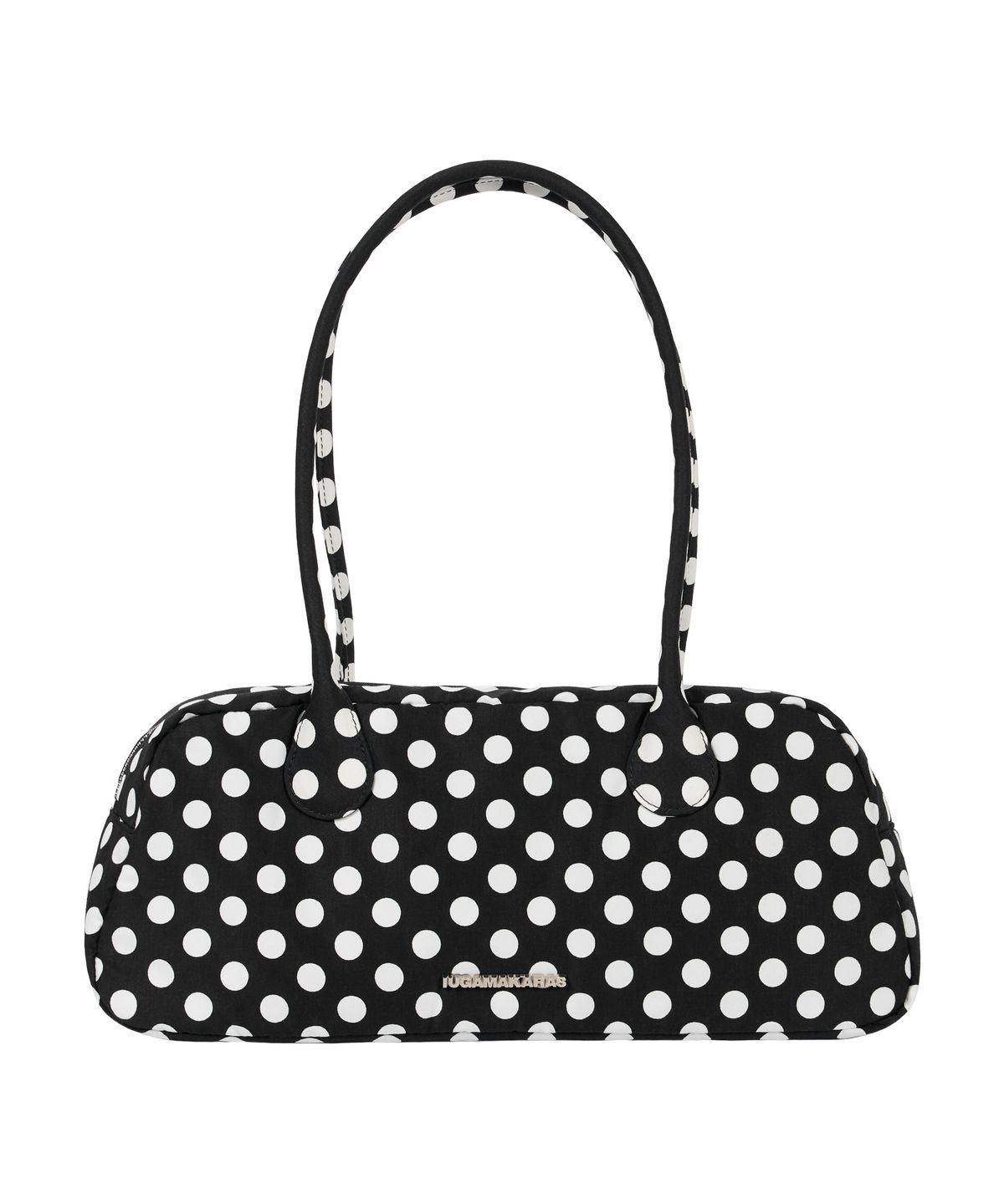 이우가마카라스(IUGAMAKARAS) Dot Pattern Baguette Bag (Black)