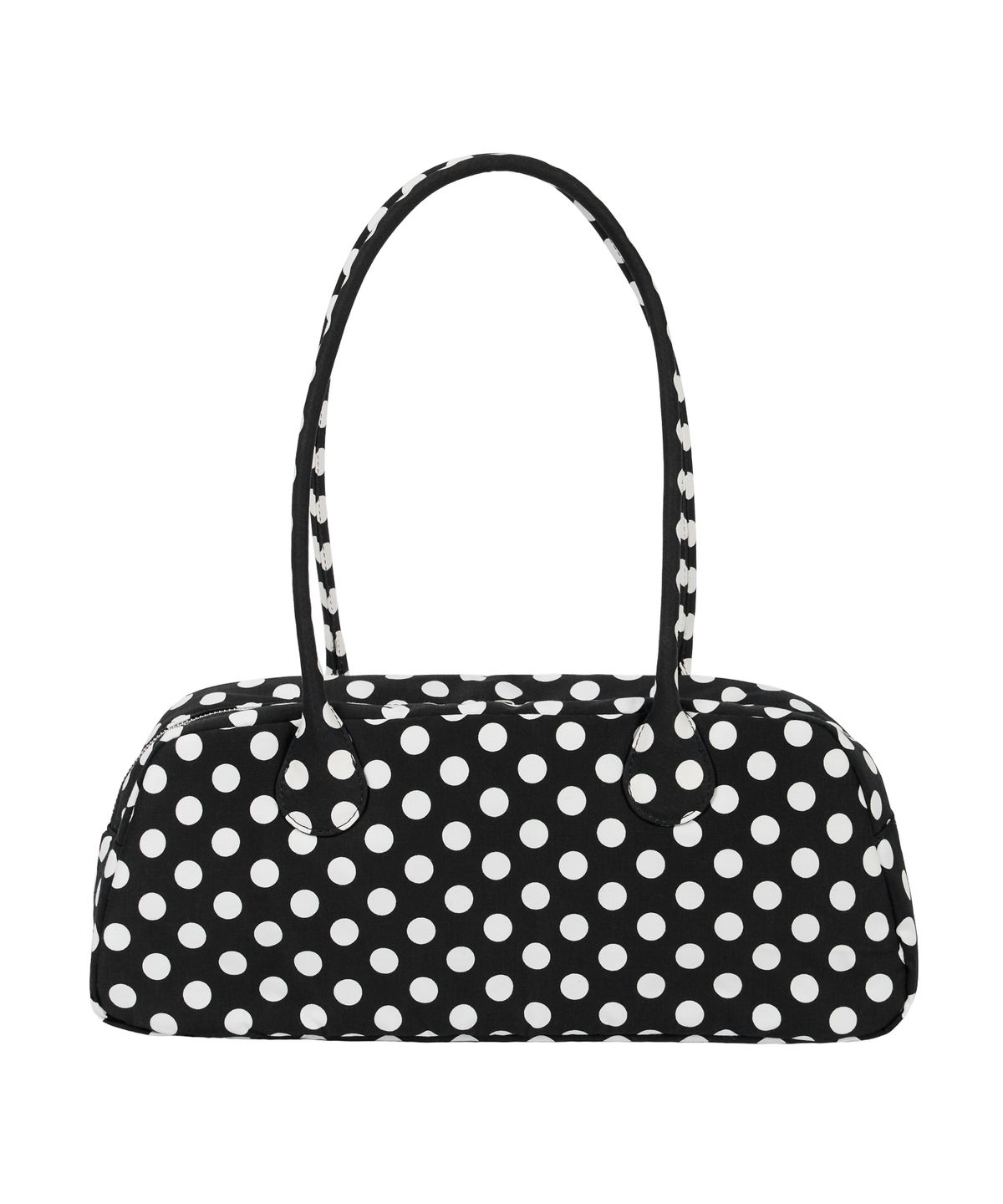 이우가마카라스(IUGAMAKARAS) Dot Pattern Baguette Bag (Black)