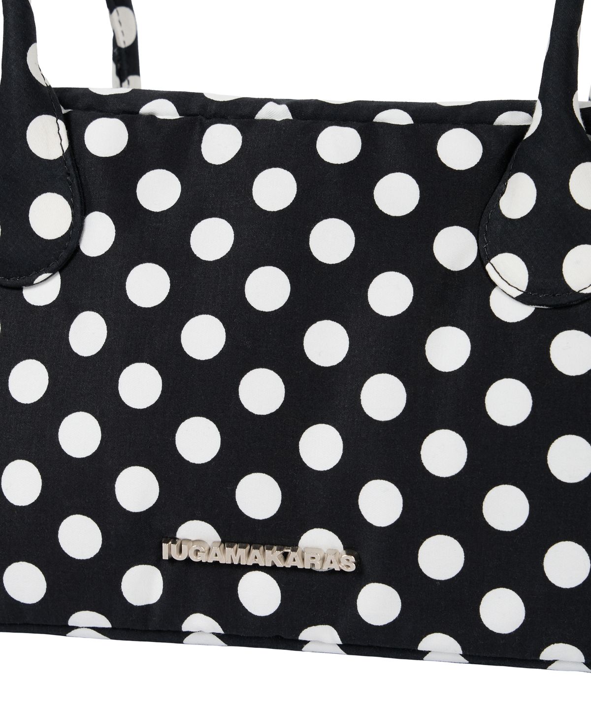 이우가마카라스(IUGAMAKARAS) Dot Pattern Baguette Bag (Black)