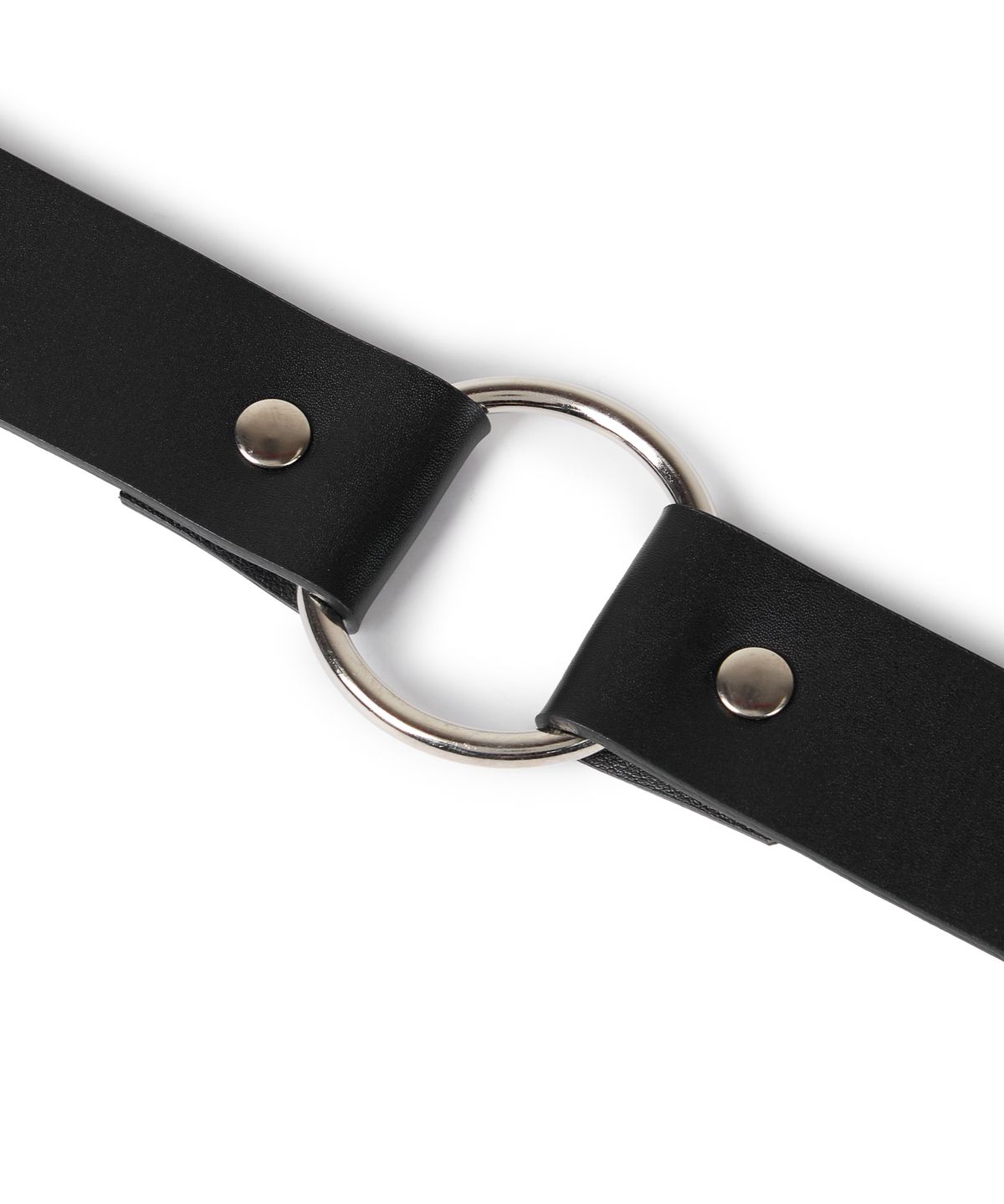 이우가마카라스(IUGAMAKARAS) O-Ring Square Buckle Belt (Black)