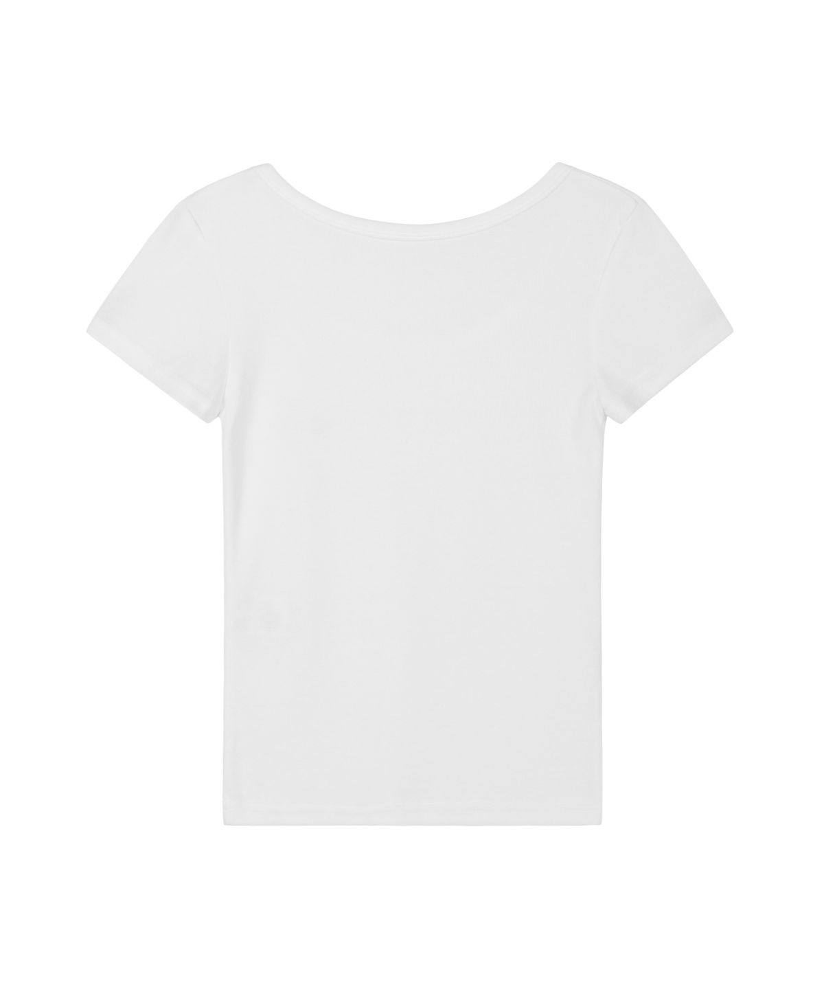 이우가마카라스(IUGAMAKARAS) U-Neck Fitted Half Top (White)