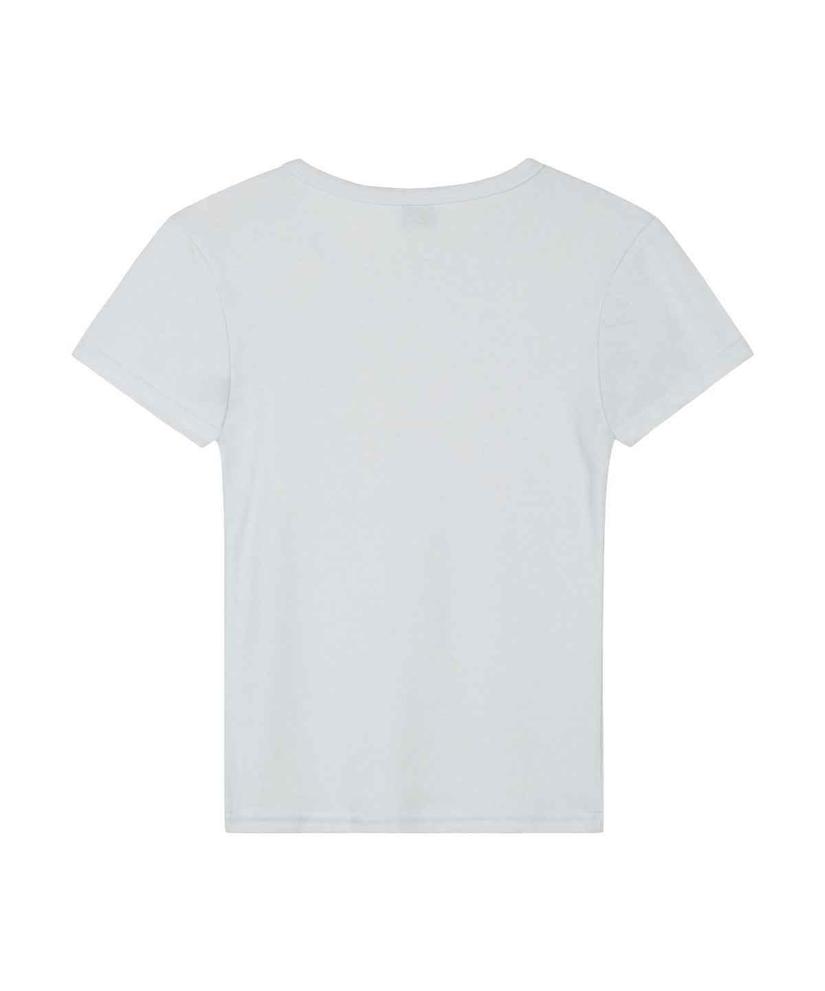이우가마카라스(IUGAMAKARAS) Side Button Fitted Half Top (Sky Blue)
