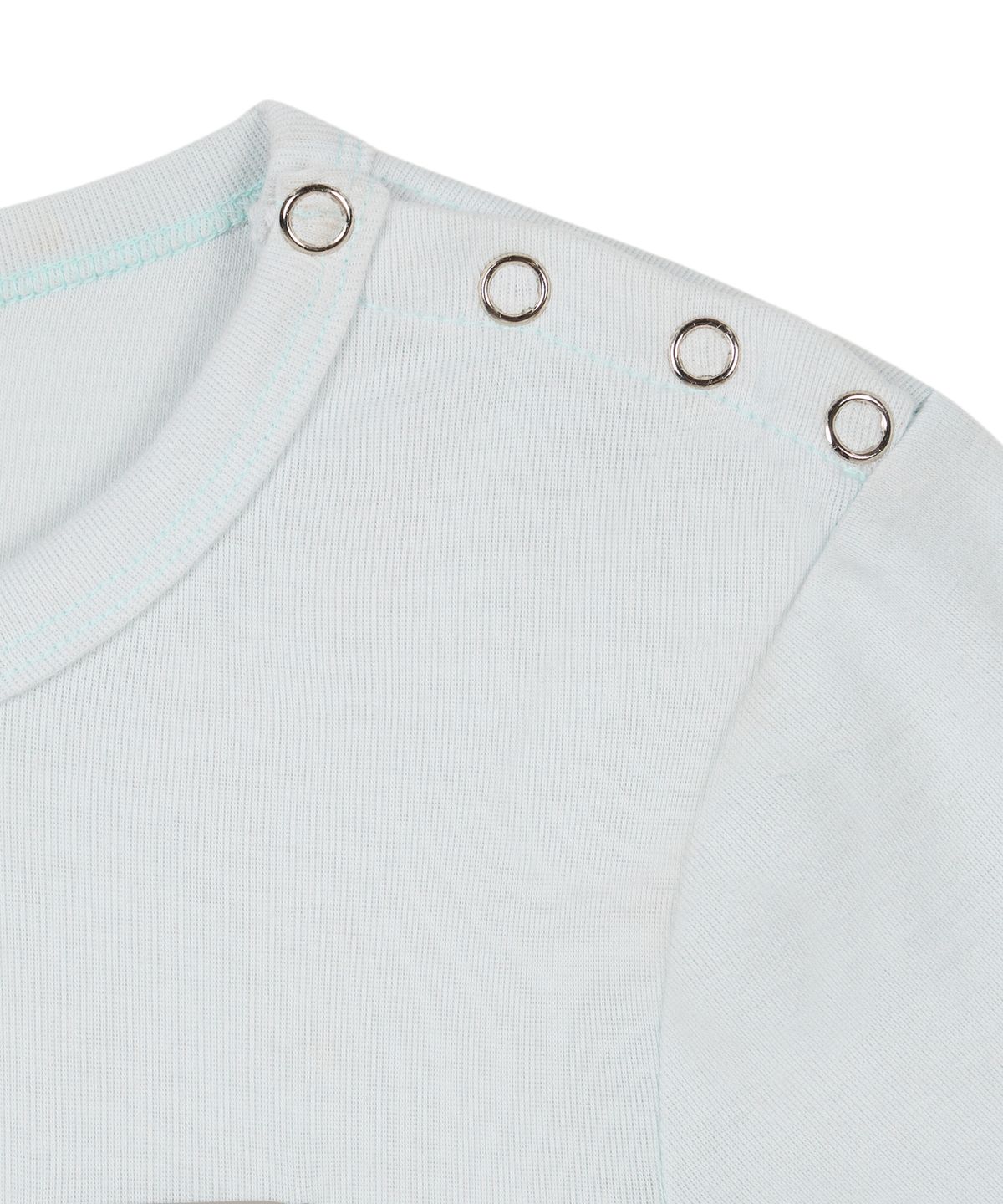 이우가마카라스(IUGAMAKARAS) Side Button Fitted Half Top (Sky Blue)